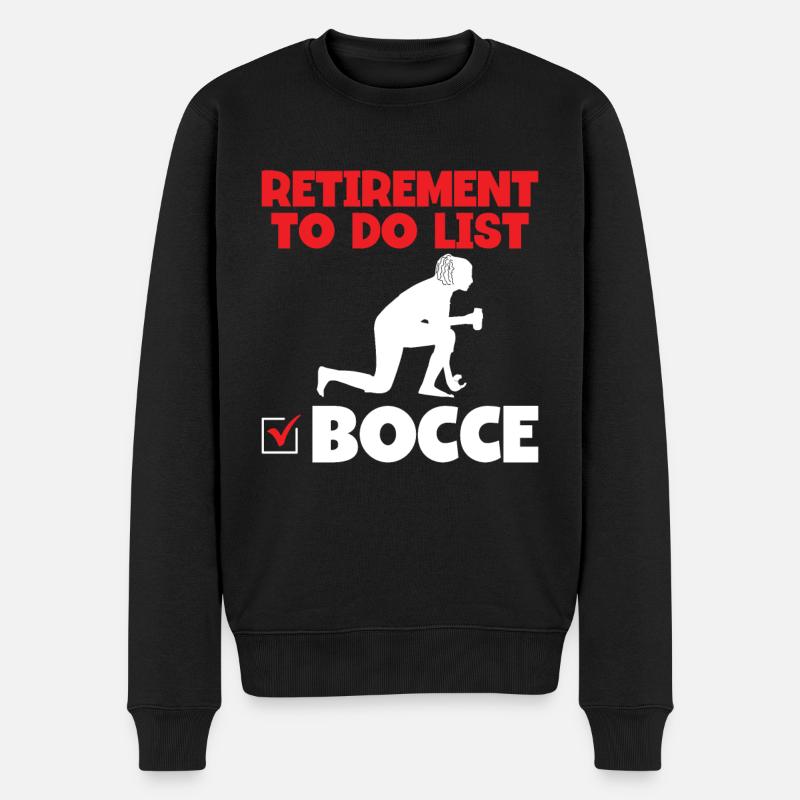 Boccia - Männer Premium Bio Pullover - Schwarz
