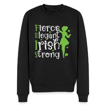 Danse irlandaise - Pull Premium bio Homme - noir - Devant - Nico (187cm)