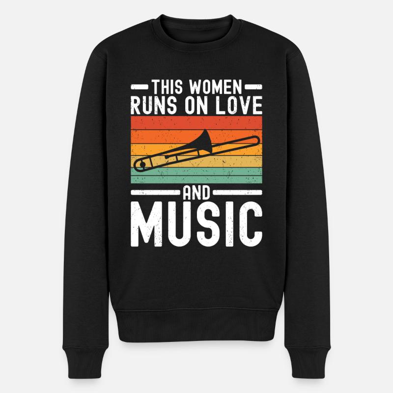 Trombone - Pull Premium bio Homme - noir