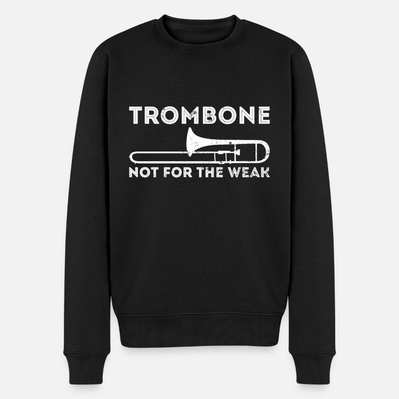 Posaune - Männer Premium Bio Pullover - Schwarz