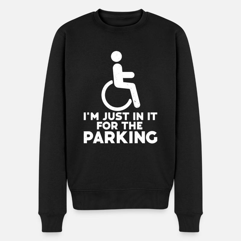 Fauteuil roulant - Pull Premium bio Homme - noir