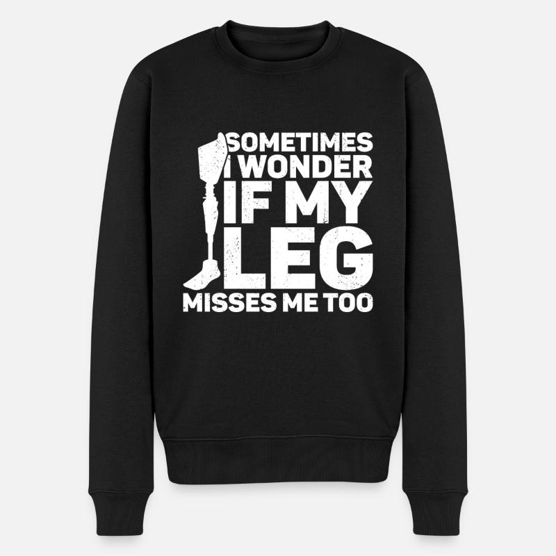 Amputation - Pull Premium bio Homme - noir