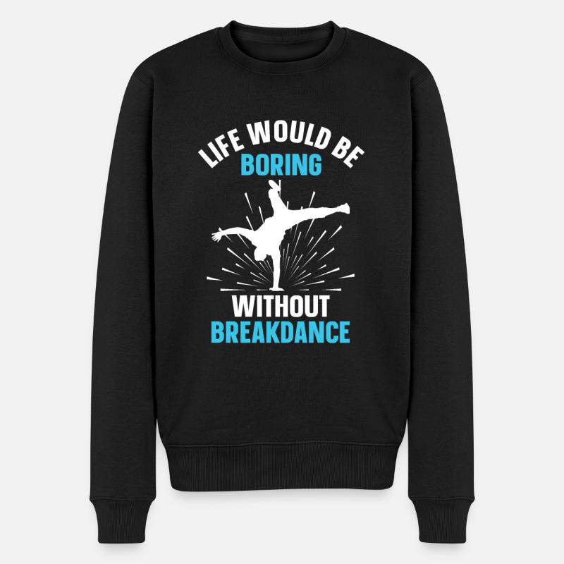 Break Dance - Pull Premium bio Homme - noir