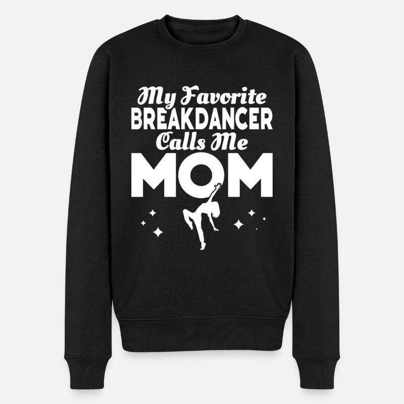 Break Dance - Pull Premium bio Homme - noir