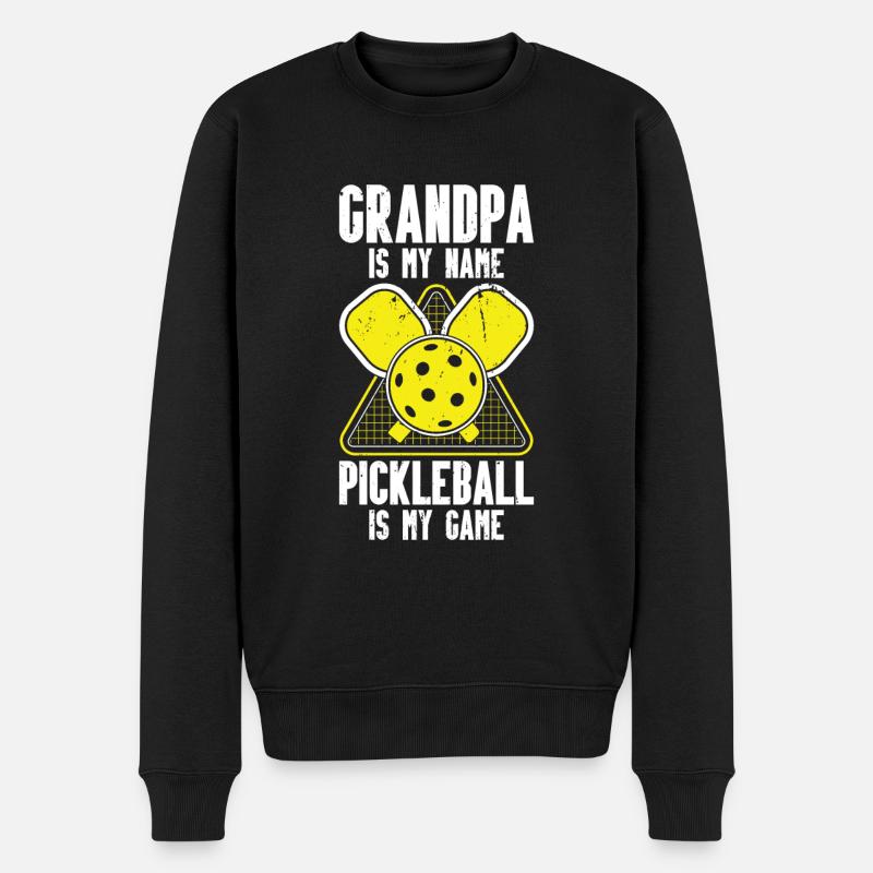 Grand-père Pickleball Paddle - Pull Premium bio Homme - noir