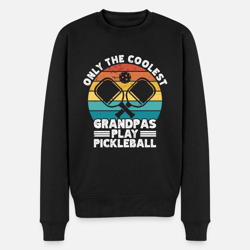 Grand-père Pickleball Paddle - Pull Premium bio Homme - noir