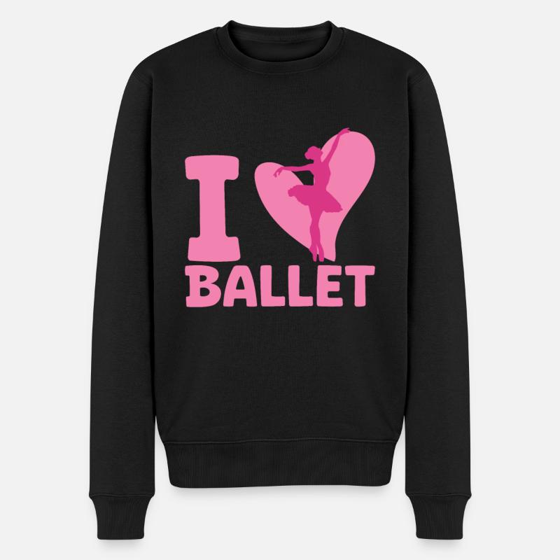 Ballett - Männer Premium Bio Pullover - Schwarz