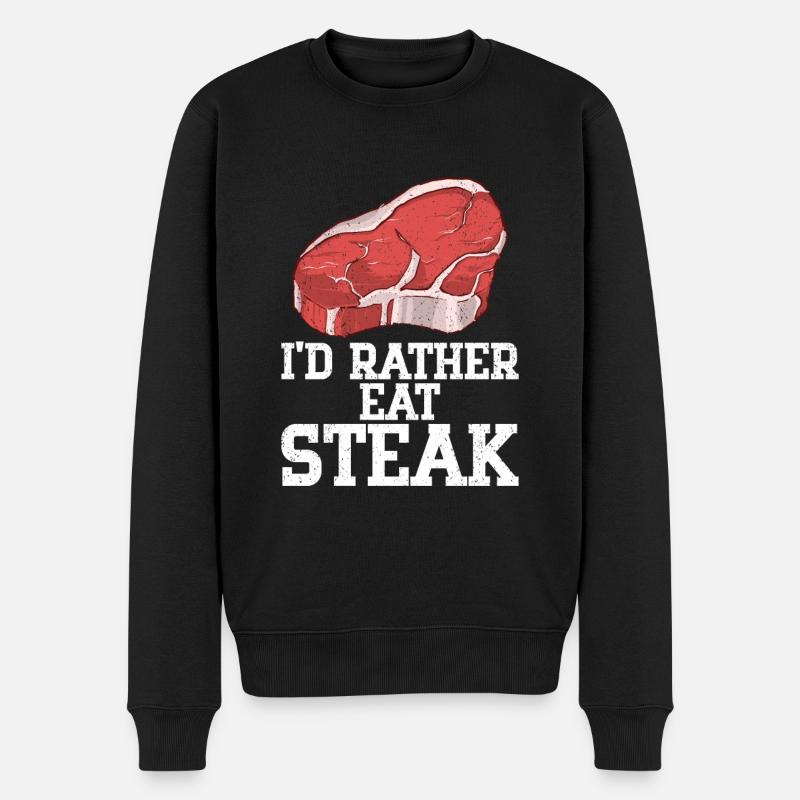 Bifteck - Pull Premium bio Homme - noir