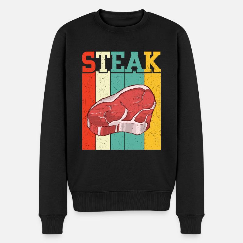 Bifteck - Pull Premium bio Homme - noir