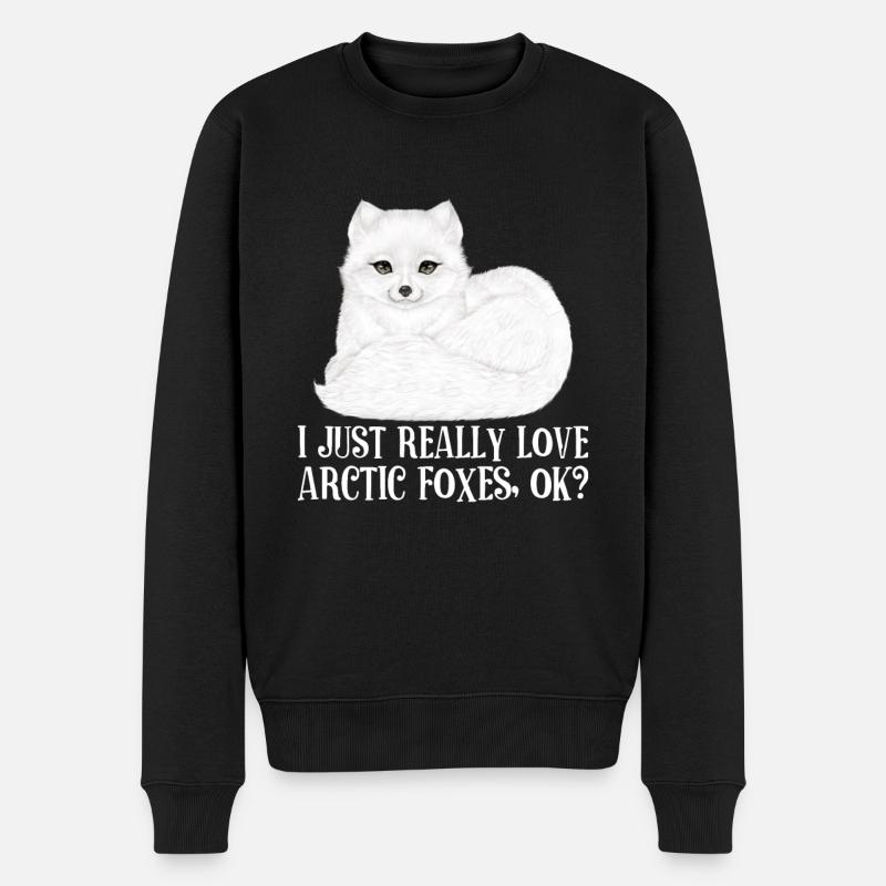 Amoureux du renard arctique - Pull Premium bio Homme - noir