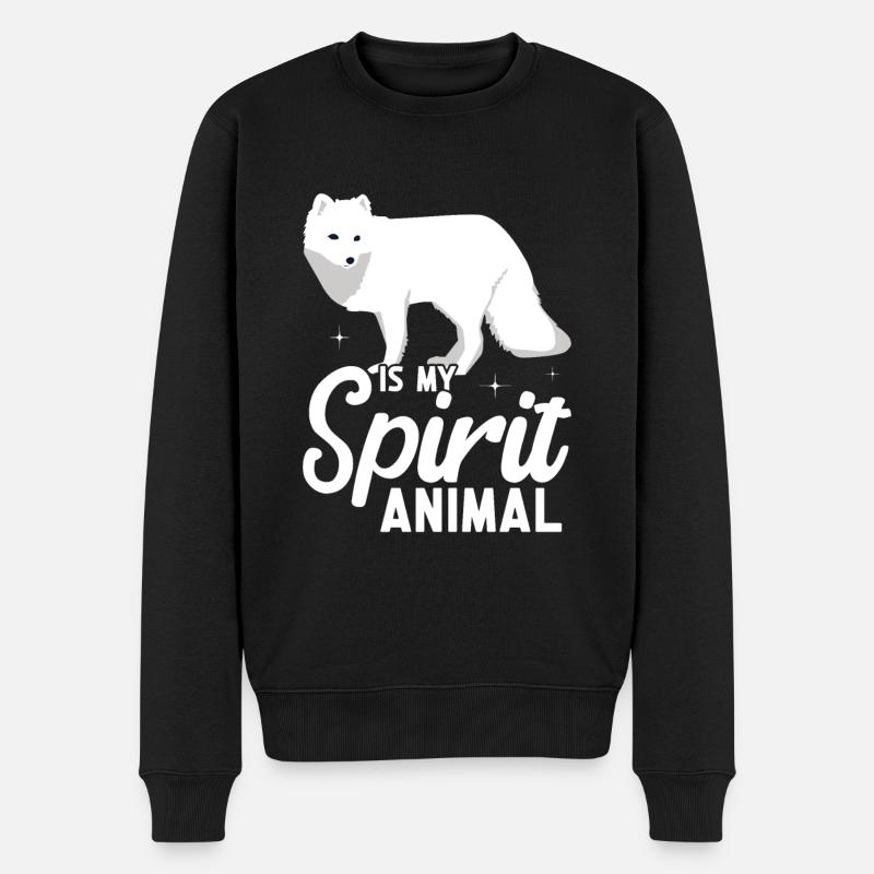 Amoureux du renard arctique - Pull Premium bio Homme - noir