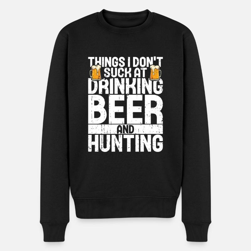 Jagd Und Bier - Männer Premium Bio Pullover - Schwarz