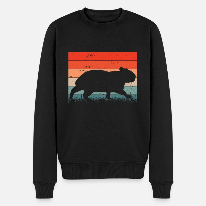 Capybara Animal Rongeur Capibara - Pull Premium bio Homme - noir