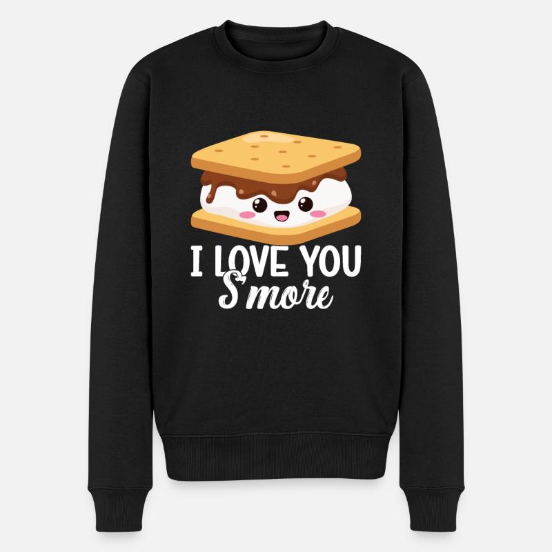 Marshmallow S'more - Männer Premium Bio Pullover - Schwarz