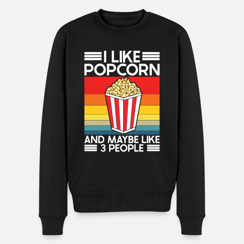 Pop-corn - Pull Premium bio Homme - noir