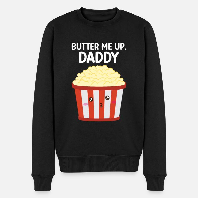 Popcorn - Männer Premium Bio Pullover - Schwarz