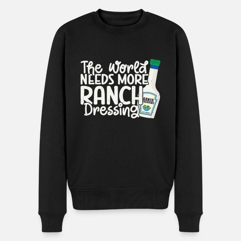 Ranch -Dressing -Ranch -Salatdressing - Männer Premium Bio Pullover - Schwarz