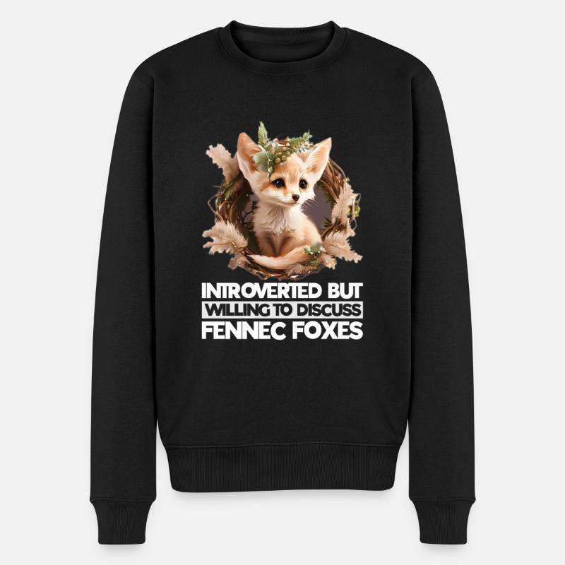 Fennec Renard - Pull Premium bio Homme - noir