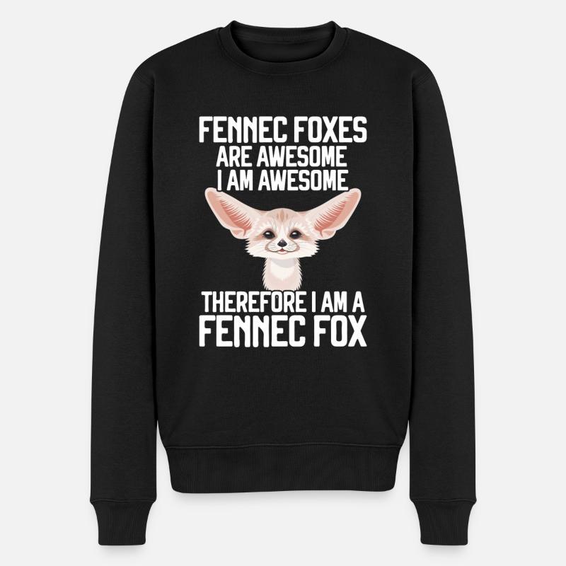 Fennec Renard - Pull Premium bio Homme - noir