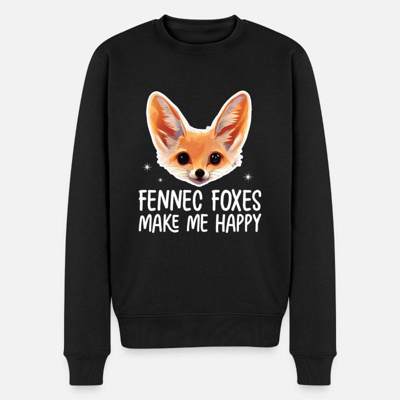Fennec Renard - Pull Premium bio Homme - noir