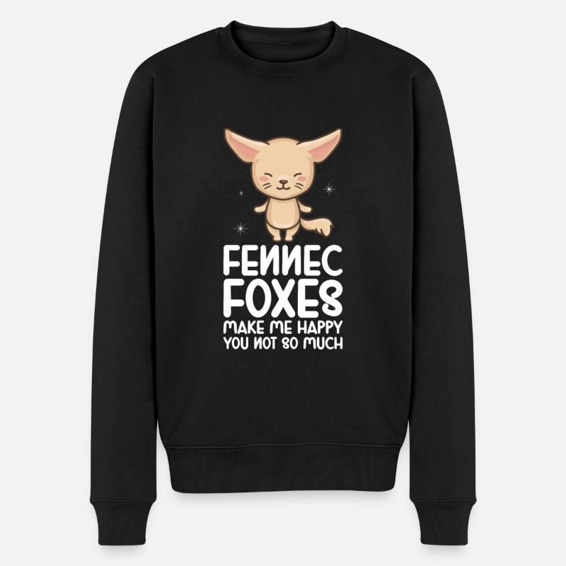 Fennec Renard - Pull Premium bio Homme - noir