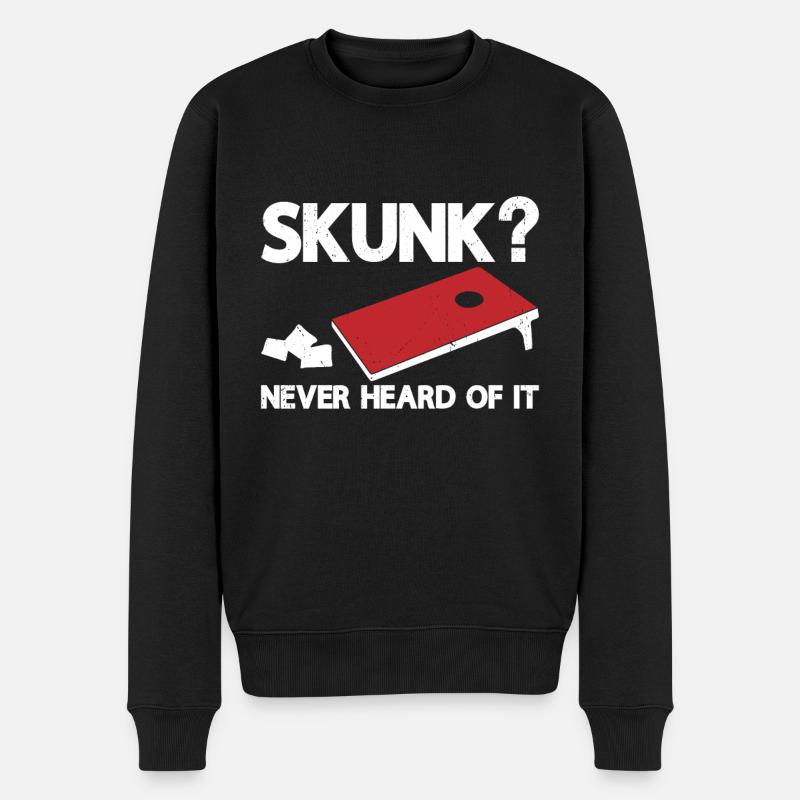 Cornhole - Männer Premium Bio Pullover - Schwarz