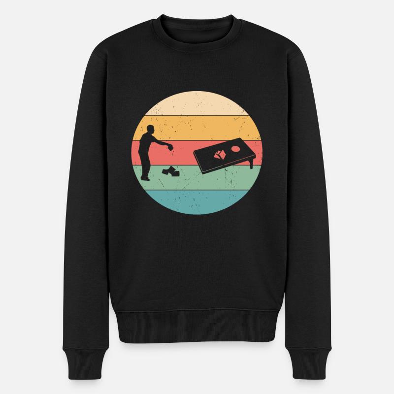 Cornhole - Männer Premium Bio Pullover - Schwarz
