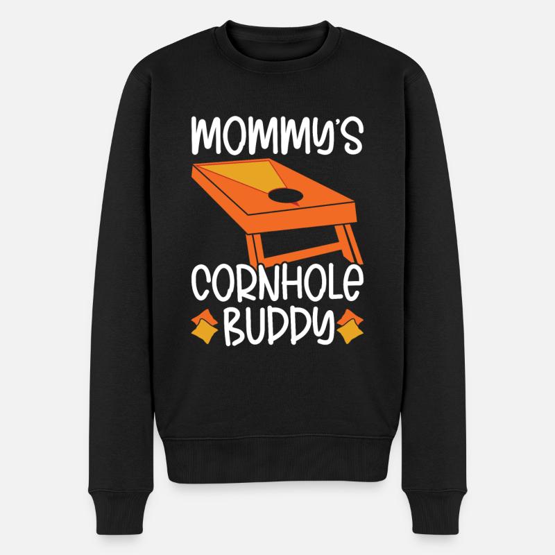 Cornhole - Männer Premium Bio Pullover - Schwarz
