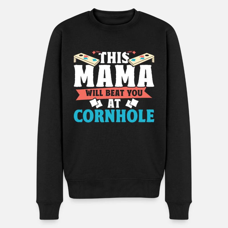 Cornhole - Männer Premium Bio Pullover - Schwarz