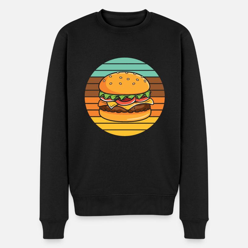 Hamburger - Pull Premium bio Homme - noir