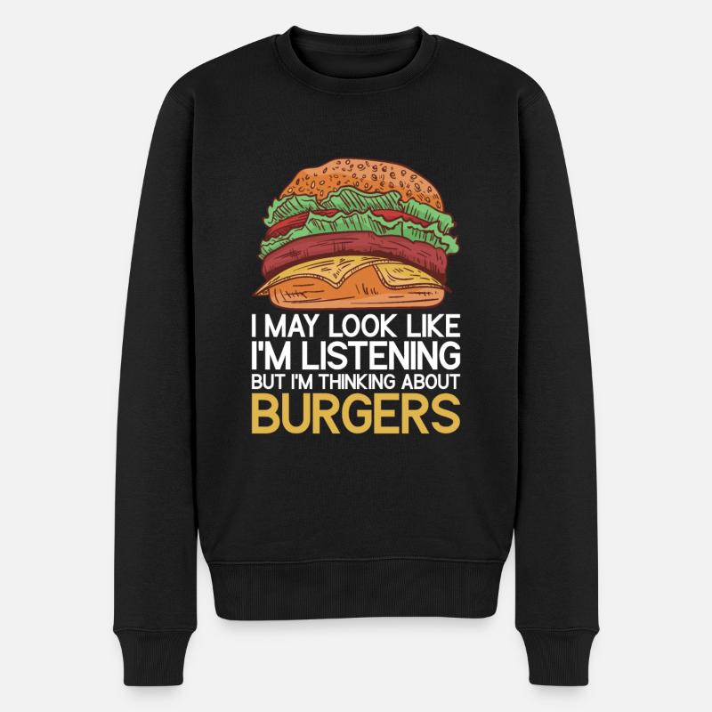 Hamburger - Männer Premium Bio Pullover - Schwarz