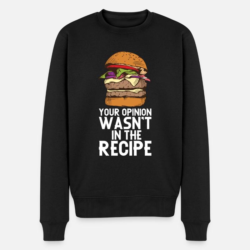 Hamburger - Pull Premium bio Homme - noir