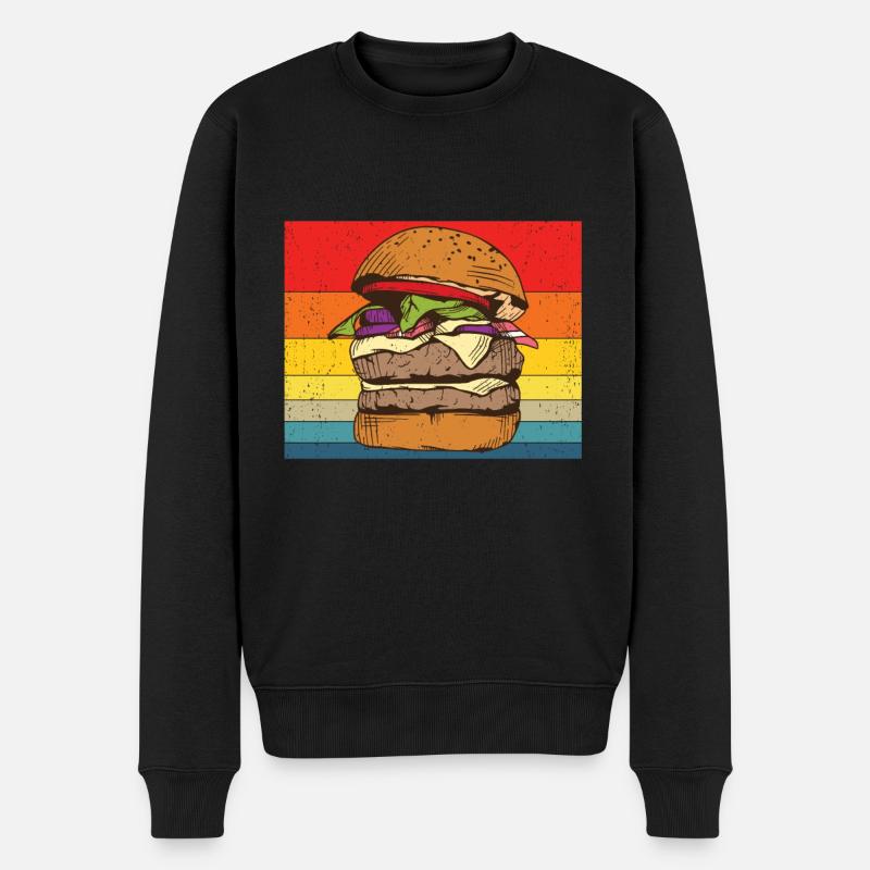 Hamburger - Pull Premium bio Homme - noir
