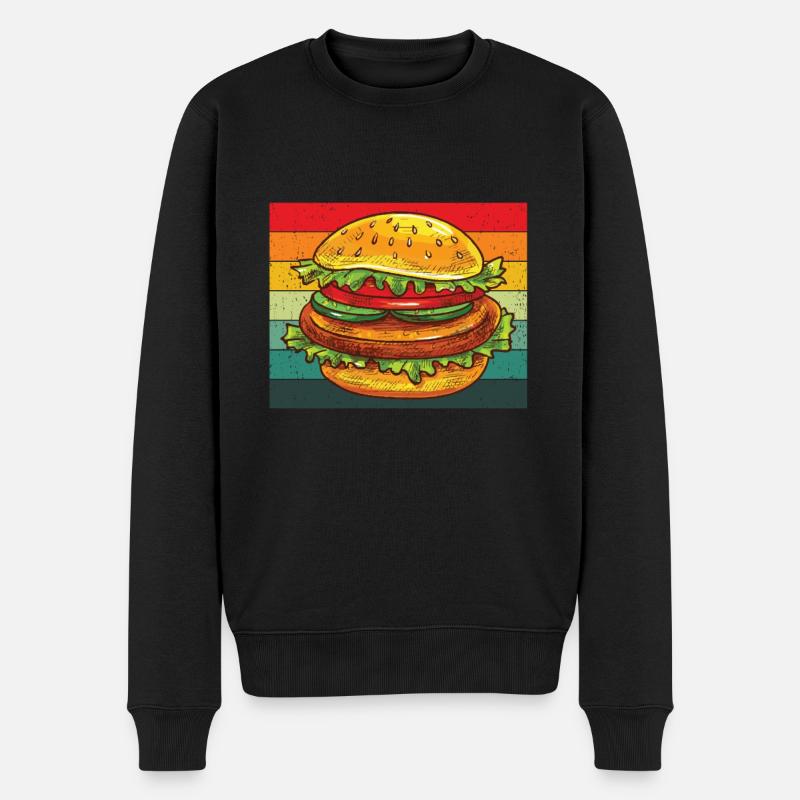 Hamburger - Pull Premium bio Homme - noir
