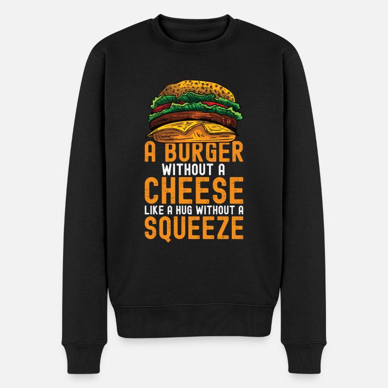 Hamburger - Männer Premium Bio Pullover - Schwarz