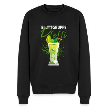 Blutgruppe Pfeffi - Männer Premium Bio Pullover - Schwarz - Vorne - Nico (187cm)