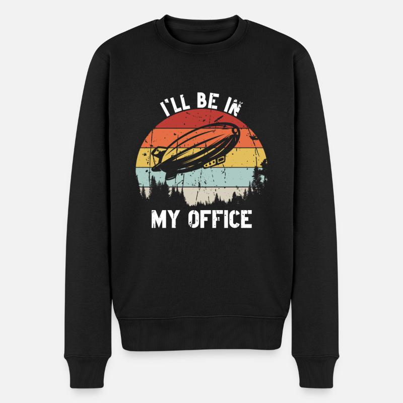 Zeppelin Flugzeugluftschiff Leitbarer Luftfahrt - Männer Premium Bio Pullover - Schwarz