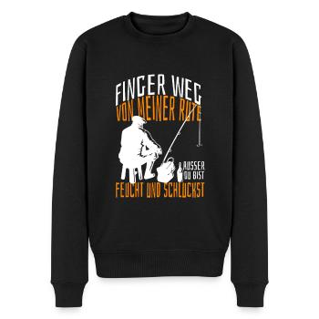 Finger weg von meiner Rute außer du bist feucht. - Männer Premium Bio Pullover - Schwarz - Vorne - Nico (187cm)