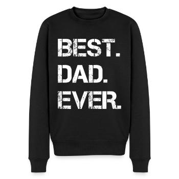 Best Dad Ever - Men's Premium Organic Jumper - black - Front - Nico (187cm)