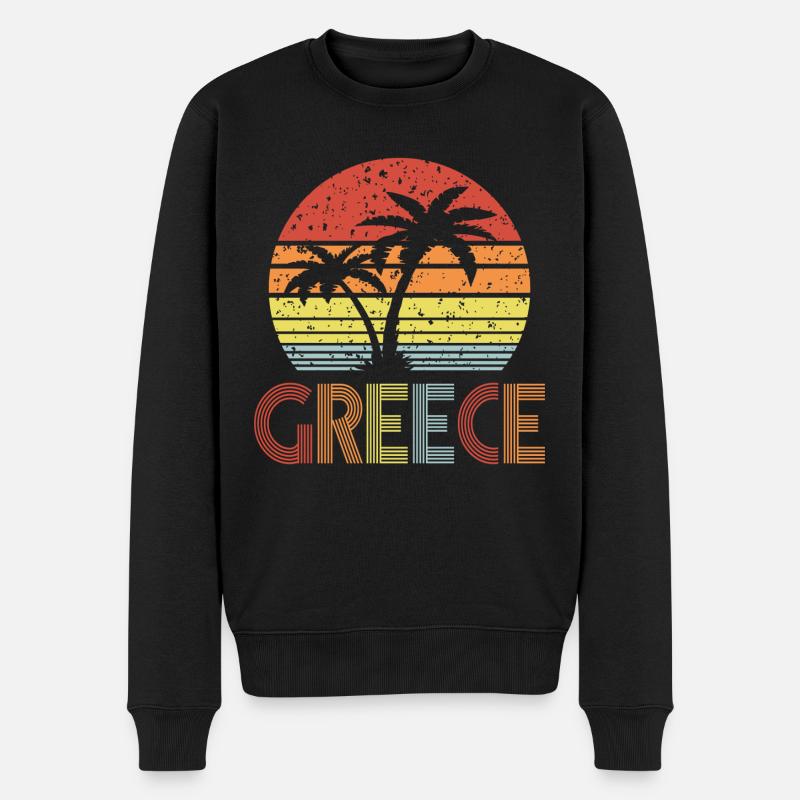 Grèce - Pull Premium bio Homme - noir