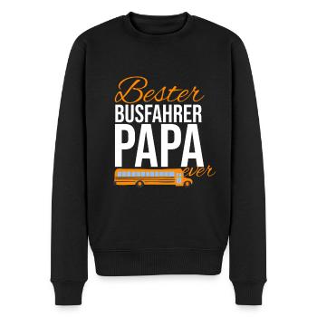 Busfahrer Papa Vater Schulbus Vatertag - Männer Premium Bio Pullover - Schwarz - Vorne - Nico (187cm)