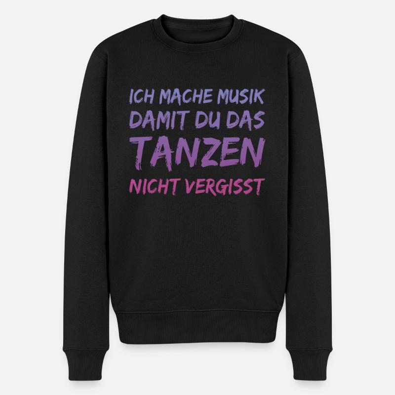 Disco Discjockey Musik selber machen - Männer Premium Bio Pullover - Schwarz