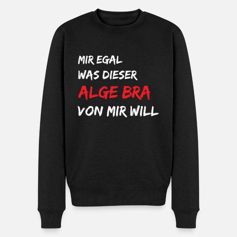 Schüler Algebra Mathematik - Männer Premium Bio Pullover - Schwarz