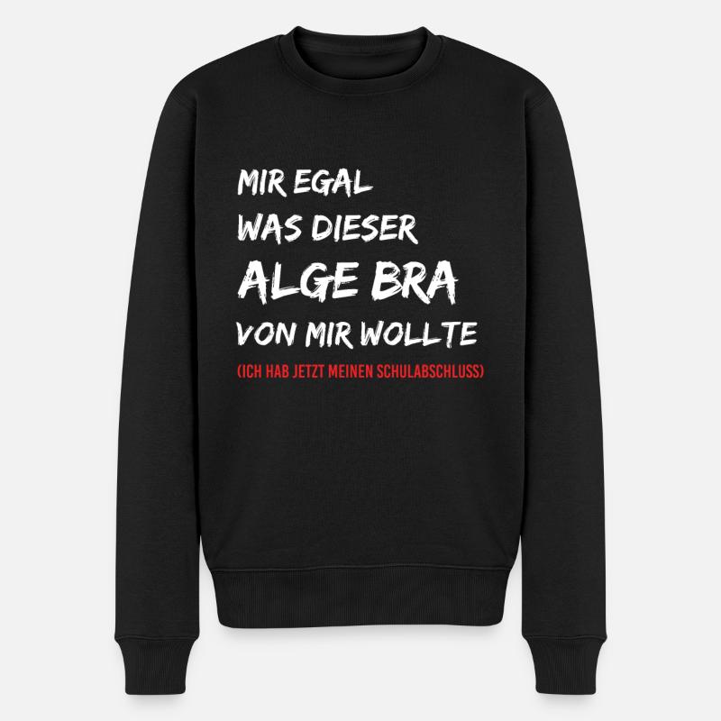 Realschulabschluss Algebra - Männer Premium Bio Pullover - Schwarz