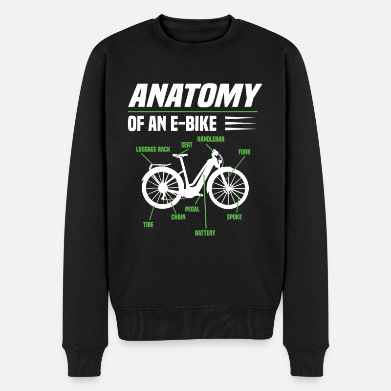 E- Bike Klapprad Lastenrad - Männer Premium Bio Pullover - Schwarz