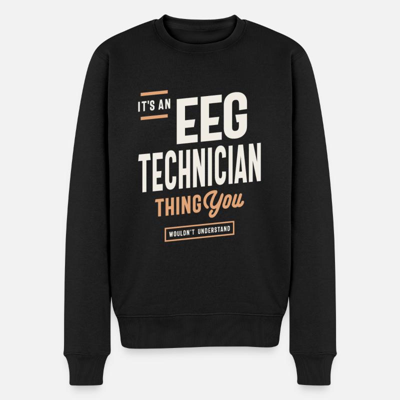 EEG Technician - Mindful Expertise - Men's Premium Organic Jumper - black