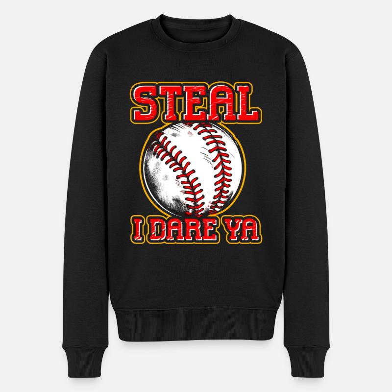 Baseballfänger Baseballspieler Pitcher - Männer Premium Bio Pullover - Schwarz
