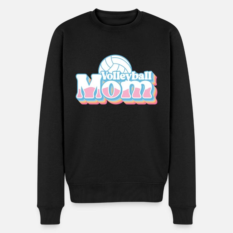 Volleyball Mutter Volleyball Mutter - Männer Premium Bio Pullover - Schwarz