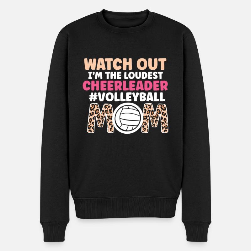 Volleyball Mutter Volleyball Mutter - Männer Premium Bio Pullover - Schwarz