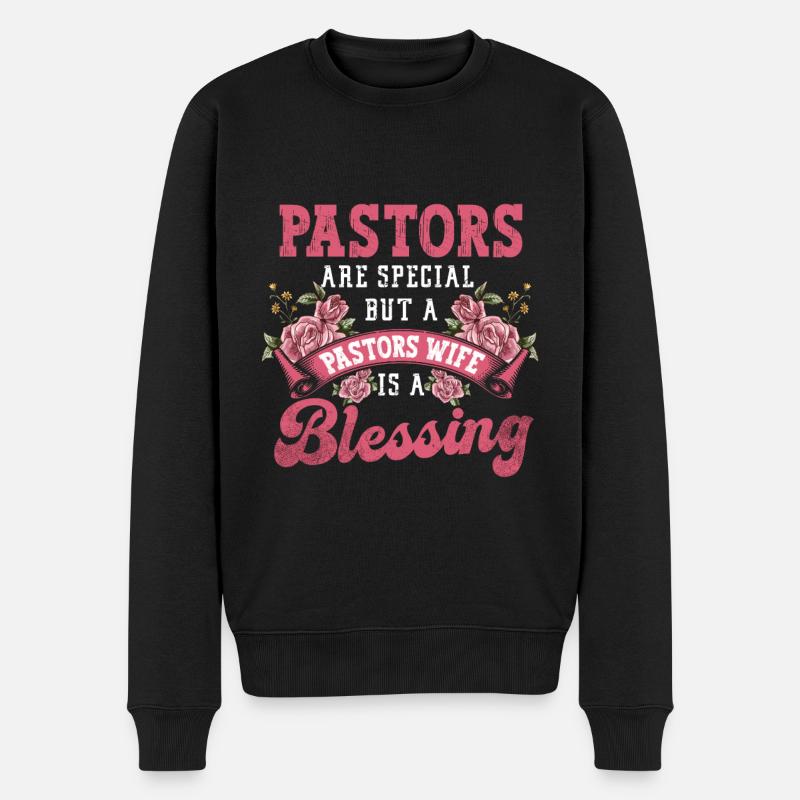 Pastorfrau Jesus Christliche Kirche Wertschätzung - Männer Premium Bio Pullover - Schwarz